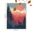 thumbnail image 3 of Toile Murale Rétro de Cerf de Forêt 15,75 X 11,81 Pouces, 3 of 8
