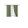 thumbnail image 4 of Set of 2 Panels Noa Blackout Thermal lined Window Curtain Drapes With Grommets For Bedroom Sage Color 63" length, 4 of 5