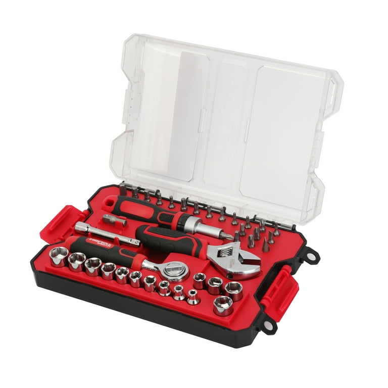 Hyper Tough 39-Piece Stubby Tool Set in Click Fit™ Case, Holiday