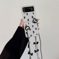 thumbnail image 3 of Fashionable Woman Case for Samsung Galaxy Z Flip 3 with Digit Print, Stylish Girls Phone Case for Galaxy Z Flip 3 Silver Plating, Cute Case for Z Flip 3 with Numbers Design (Case Only), 3 of 14
