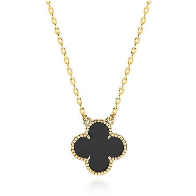 Fritillaria Collar de trébol de cuatro hojas Cadena de clavícula de plata de ley para mujer 2021 Nueva luz de techo L