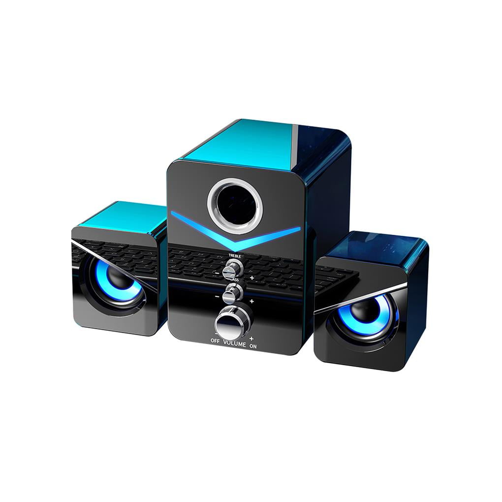 3pcs Bluetooth 5.0 Loudspeaker Kit USB Stereo Speaker For PC