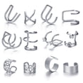 thumbnail image 1 of Ear Cuffs Alloy Fashion 6 Pairs Rhinestone Non-piercing Cuff Earrings Ear Clips, 1 of 10