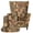 Dead Maple Leaf Pattern Design, variant on HELLHERO Spandex 2 Piece Wingback Chair Slipcover for Banquet, Stain Resistant Soft Single-Seat Wingback Armchair Covers, Yellow Floral Print