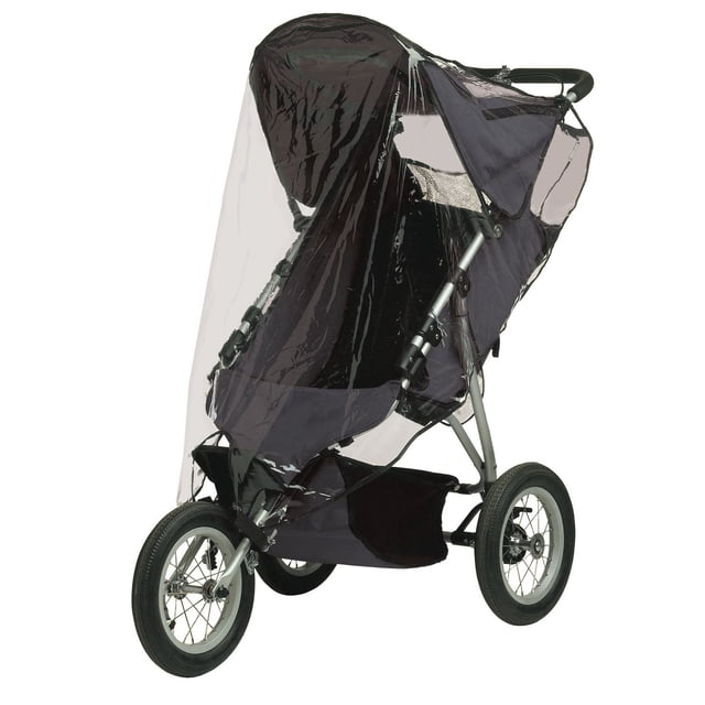 Jolly Jumper Weathershield for Jogger Strollers | Clear Phthalate-Free Rain & Wind Cover with UV Protection | Ventilated Design