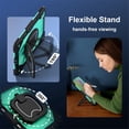 thumbnail image 6 of Heavy Duty Shockproof Case for iPad Pro 13 2025 / 2024,Anti drop silicone+PC Layer Protective Case 360 ° Rotating Square Handle Stand With Shoulder Strap,Green, 6 of 8