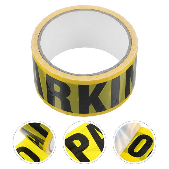 GAXIRE Yellow Warning Tape with Black Text for Safety Zones and Areas, Paper Tape 11.8 x 1.9 x 0.1 inches
