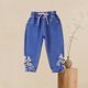 thumbnail image 3 of Pantalones vaqueros largos para niñas, pantalones acampanados elásticos con cuentas de uñas, pantalones vaqueros con parches para niñas, pantalones de poliéster para niñas, 3 of 7