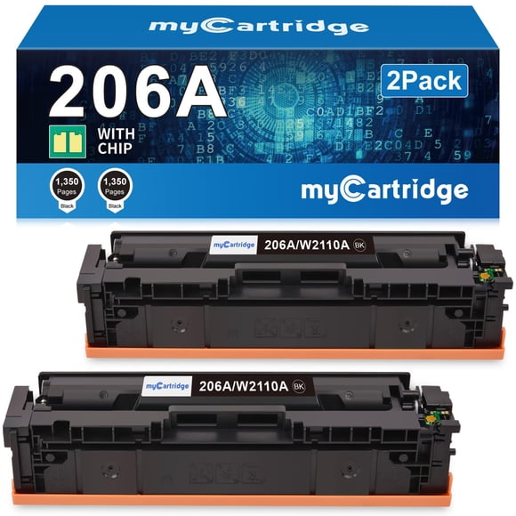 Cartucho de tóner MyCartridge 206A negro, paquete de 2 unidades para impresora HP
