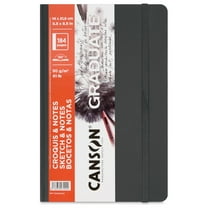 Canson Graduate Sketch and Note Hardcover Book - Dark Gray, 5-1/2" x 8-1/2", 92 Sheets