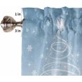 thumbnail image 5 of Blue Christmas Kitchen Curtains and Valances Set, Rod Pocket Curtains Tier Farmhouse Window Curtains 24 Inch Length, Xmas Winter Snowflake Pine Tree Ball 3 Piece Kitchen Curtains Set, 5 of 6