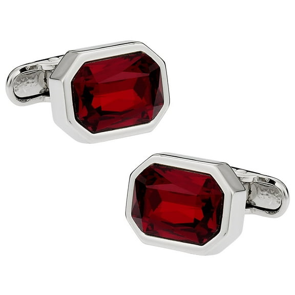 Shimmering Crystal Siam Red Cufflinks by Cuff-Daddy