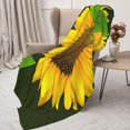 thumbnail image 3 of Hirioo Sunflower3 for Flannel Blanket, Cozy and Warm Throw for Bed or Couch ,Perfect for All Seasons-80"x60", 3 of 6
