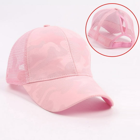 Femmes Hommes Camouflage Respirant Plage Casquette de Baseball Ajustable Chapeau de Soleil Chapeaux de Soleil pour Femmes Chapeau pour Femmes Rose