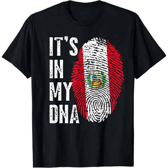 t-shirt It's In My DNA Proudly Peruvian American Peru Flag Heritage T-Shirt.