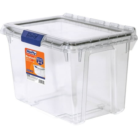 Hefty PROTECT Heavy Duty Storage, 20 Qt. Lid with Protective Seal