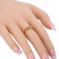 thumbnail image 3 of Delicadas decoraciones de circonio blanco brillante, anillo de bodas de cobre, regalo de joyería (6,5 #), 3 of 5