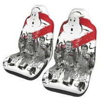 Ghostbusters Car Seat Covers 2 Pack Cartoon Print Front Seat Covers Interior Accessory Universal Vehicle Seat Protector Fit for Car Auto Truck Van SUV Sedan