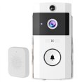 thumbnail image 1 of Timbre de puerta de seguridad inteligente inalámbrico con control remoto, timbre visual inteligente para el hogar, audio bidireccional, detección de movimiento, visión nocturna de alta, 1 of 5