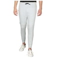 thumbnail image 2 of 9 Crowns Men's Lightweight Jogger Pants-Slim Fitting Sport Cut Zipper Pocket (Light Grey, 2XL), 2 of 3