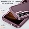 thumbnail image 6 of Stand Case for Samsung Galaxy S23 FE with Metal Kickstand Hard PC & TPU Back Shockproof [Military Grade Protection] Heavy Duty Rugged Hybird Protective Cover for Samsung Galaxy S23 FE, Purple+Pink, 6 of 9
