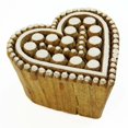 thumbnail image 2 of Indian Wooden Textile Stamps Wood Printing Block Heart Stamp Decorative Block, 2 of 3