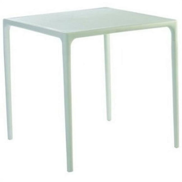 Compamia Mango 28 inch Square Dining Table with Marine Grade Resin, Beige (1 Count)