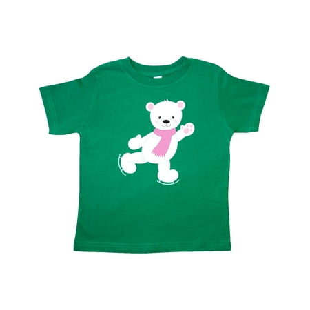 

Inktastic Cute Polar Bear White Bear Ice Skating Bear Gift Toddler Boy or Toddler Girl T-Shirt