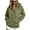 Army Green, variant on Womens Pullover Hoodies Thumb Holes Long Sleeve Half Snap-up Loose Drawstring Hooded Sweatshirts with Pocket (XL, Wine)