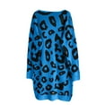thumbnail image 5 of Fesfesfes Women Sweaters Long Sleeve Long Cardigan Leopard Printed Robe Tops Ladies Coats Blouse Tops with Pocket or, 5 of 5