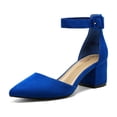 thumbnail image 1 of Zapatos DREAM PAIRS ANNEE Azul Tacones Gruesos de Punta, 1 of 7