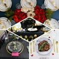 thumbnail image 5 of Efavormart Set of 10 | 10" Marble Disposable Plastic Plates, Dinner Plates - Clear & Gold for Wedding, Birthday, and Disposable Plates Party, Kitchen Dinnerware, 5 of 11