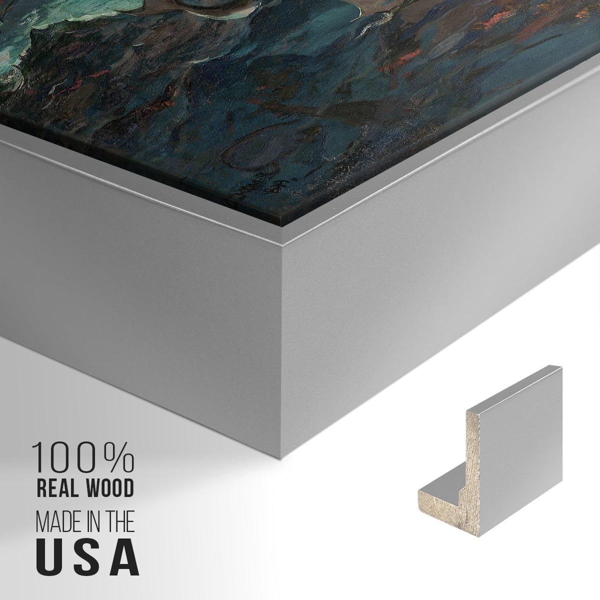 Vintage Landscape-CXXVIII By Wexford Home Framed in Silver Wood Gallery Wrapped Canvas 17 in. x 25 in.