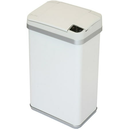 - iTouchless 4-Gal Multifunction Sensor Trash Can, Pearl White