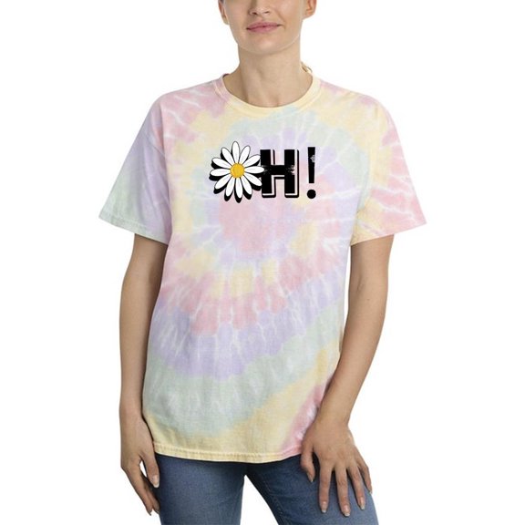 Oh Yellow Daisy Tie Dye Spiral Women -Image by Shutterstock, Female Medium