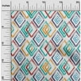 thumbnail image 2 of oneOone Silk Tabby Sea Green Fabric Geometric Craft Projects Decor Fabric Printed By The Yard 42 Inch Wide, 2 of 6
