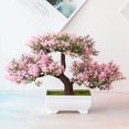 thumbnail image 3 of Plantas artificiales de plástico, bonsái, maceta de árbol pequeño, flor falsa en maceta, Decoración de mesa de habitación del hogar, adornos de arreglo de jardín, 3 of 4