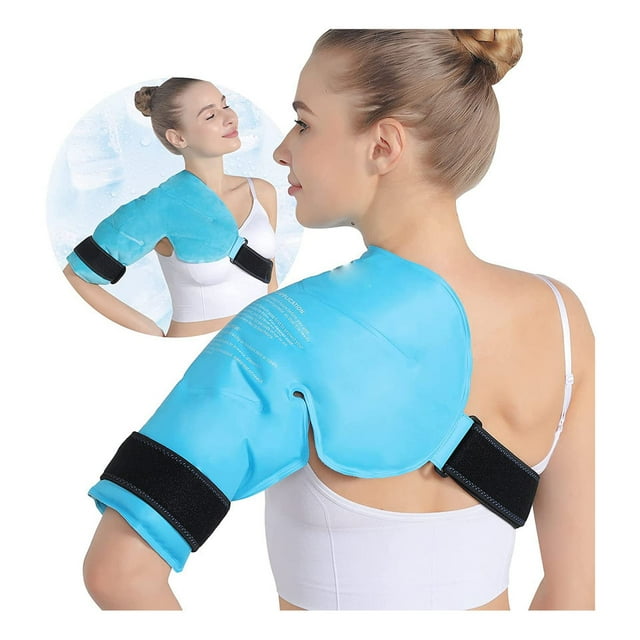 Hombro Ice Pack Rotator Cuff Cold Therapy, Reutilizable Shoulder Wrap Large Gel Ice Packs para lesiones, Hot Cold Compress para alivio del dolor de hombro, tendinitis