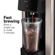 Hamilton Beach FlexBrew 5-in-1 Coffee Maker, Single Serve, 12-Cup Coffee Pot, Hot & Iced, K Cup Pod Compatible or Grounds, Black