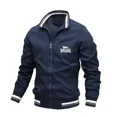 thumbnail image 2 of Chaqueta de aviador con cuello alto y logotipo de LONSDALE 2023, chaqueta de béisbol informal y ajustada para hombre, última moda de primavera, chaqueta de alta calidad, 2 of 4
