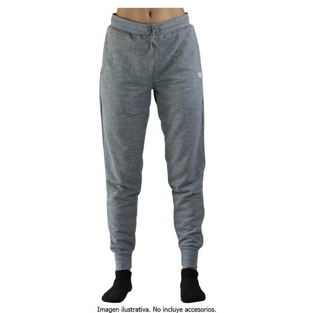 Pantalón Wilson para Mujer, Jogger Deportivo con Agujeta en la Cintura Gris Jaspe Talla EG