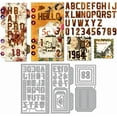 thumbnail image 2 of Letters Numbers Metal Cutting Dies Planning Pages Stamp Frame Die Cuts Template Label Holes Flowers Embossing Cutting Stencil for Card Making DIY Scrapbooking Craft Paper Album Decoration, 2 of 8