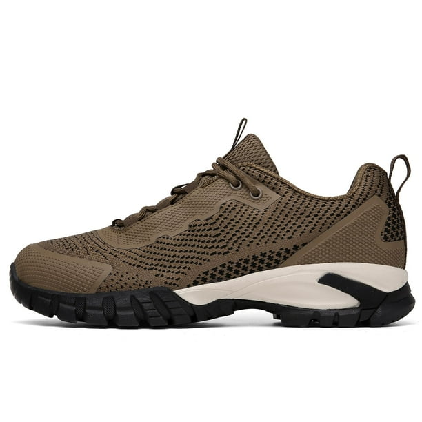Zapatos de senderismo para hombre, impermeables, ligeros, negros, transpirables, cómodos, senderos de trabajo al aire libre, todo terreno, zapatos de senderismo para hombre