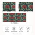 thumbnail image 2 of Yayeee Pillowcase Queen Size Set of 2 Satin Wrinkle Resistant Pillow Case, Red Christmas Poinsettias, 2 of 8