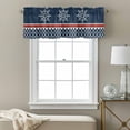 thumbnail image 3 of Nautical Anchor Valance Curtain for Windows Nautical Anchor Red Stripe Plaid Navy Blue Rod Pocket Curtain Valances Short Window Treatments Panels for Kitchen Bathroom Laundry Basement 60 x 14 Inch, 3 of 9