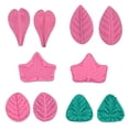 thumbnail image 2 of 2Pcs Silicone Mold Flower Leaf Clay Making Mold Double Side Leaf Mold for Fondant Cake Decor 50-945 pink, 2 of 6