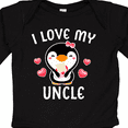 thumbnail image 4 of Inktastic I Love My Uncle with Cute Penguin and Hearts Girls Long Sleeve Baby Bodysuit, 4 of 5