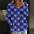 thumbnail image 2 of MEICHEN Womens Fall Casual Tops Long Sleeves Crewneck Printed T Shirts Loose Comfy Going Out Tee Shirts, 2 of 5