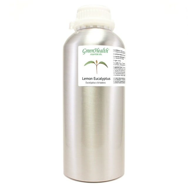 Lemon Eucalyptus Essential Oil - 32 fl oz Aluminum Bottle w/Plug Cap - 100% Pure Essential Oil