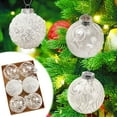 thumbnail image 2 of 6 Pcs Christmas Tree Bulbs Glitter Xmas Ball Ornaments Vintage Christmas Hanging Decorations for Holiday Tree Wedding Party Decor, 2 of 7